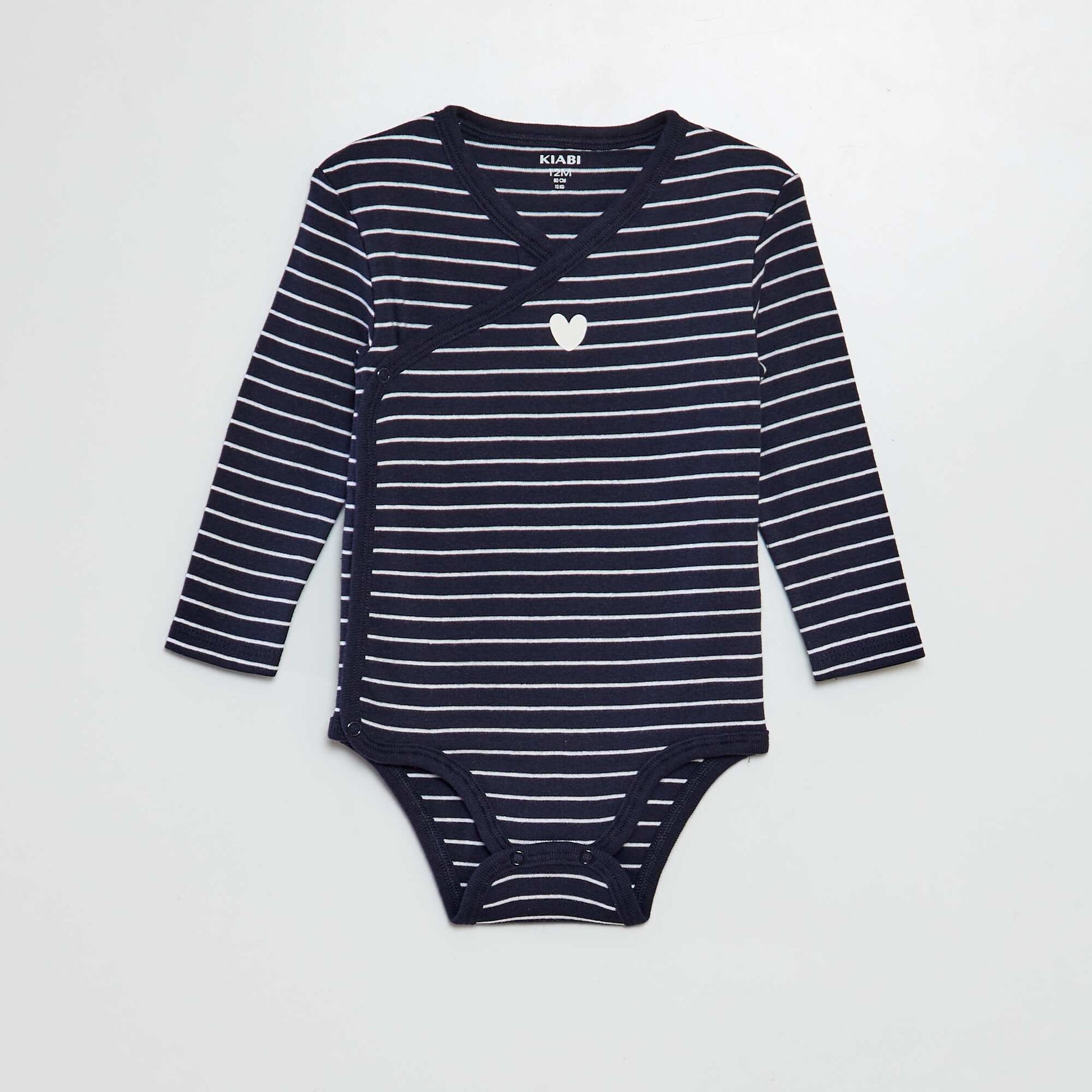Lot de 3 bodies - Saint-valentin MARINE/BLANC