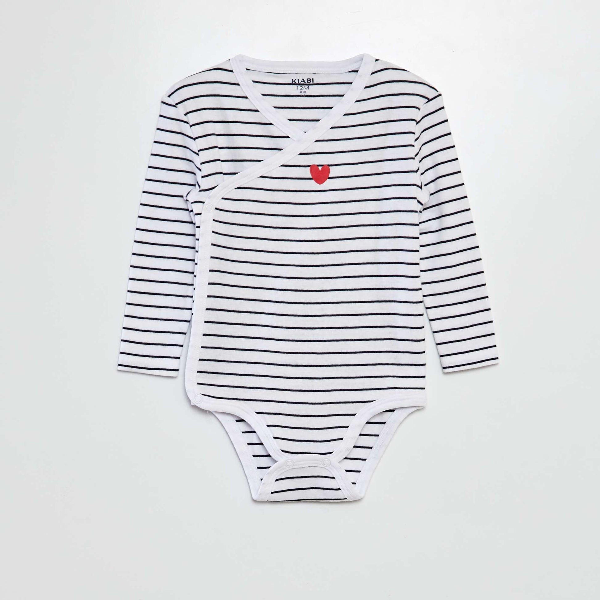 Lot de 3 bodies - Saint-valentin MARINE/BLANC