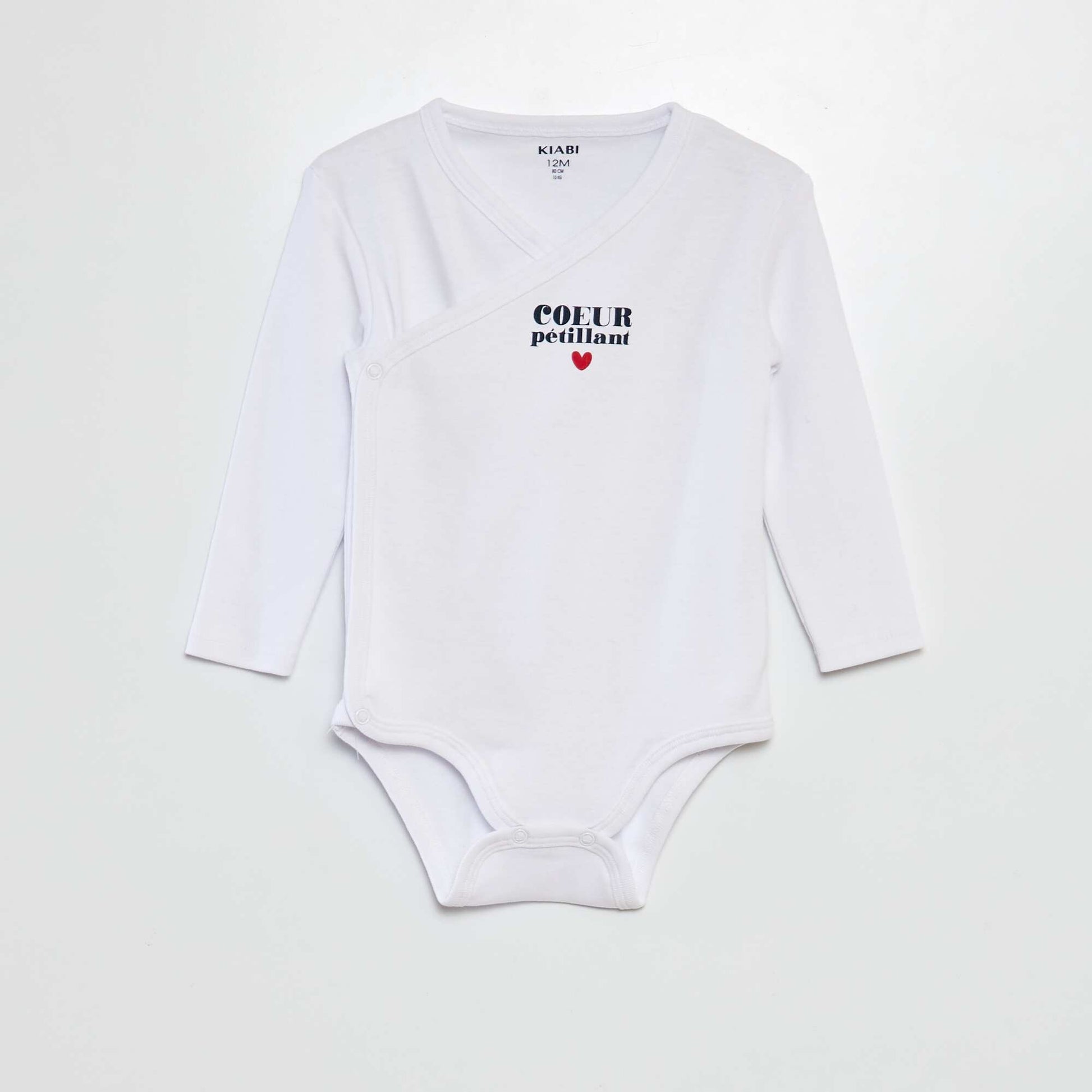 Lot de 3 bodies - Saint-valentin MARINE/BLANC