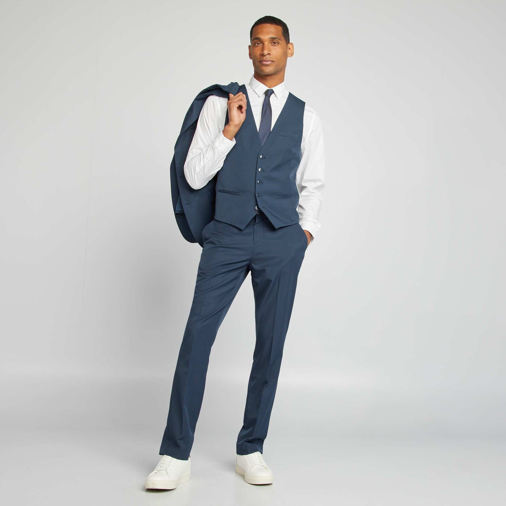 Gilet 'garçon de café' BLEU