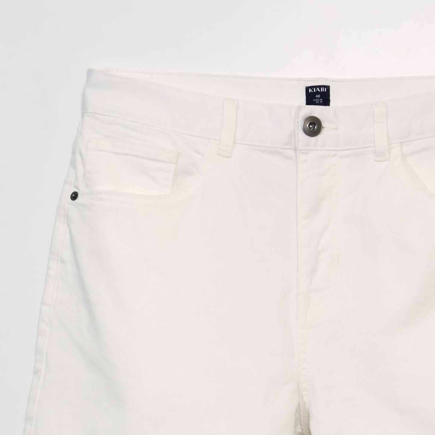 Bermuda chino 5 poches blanc