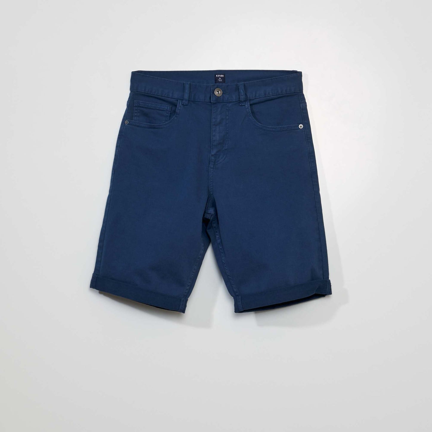 Bermuda chino   5 poches Bleu