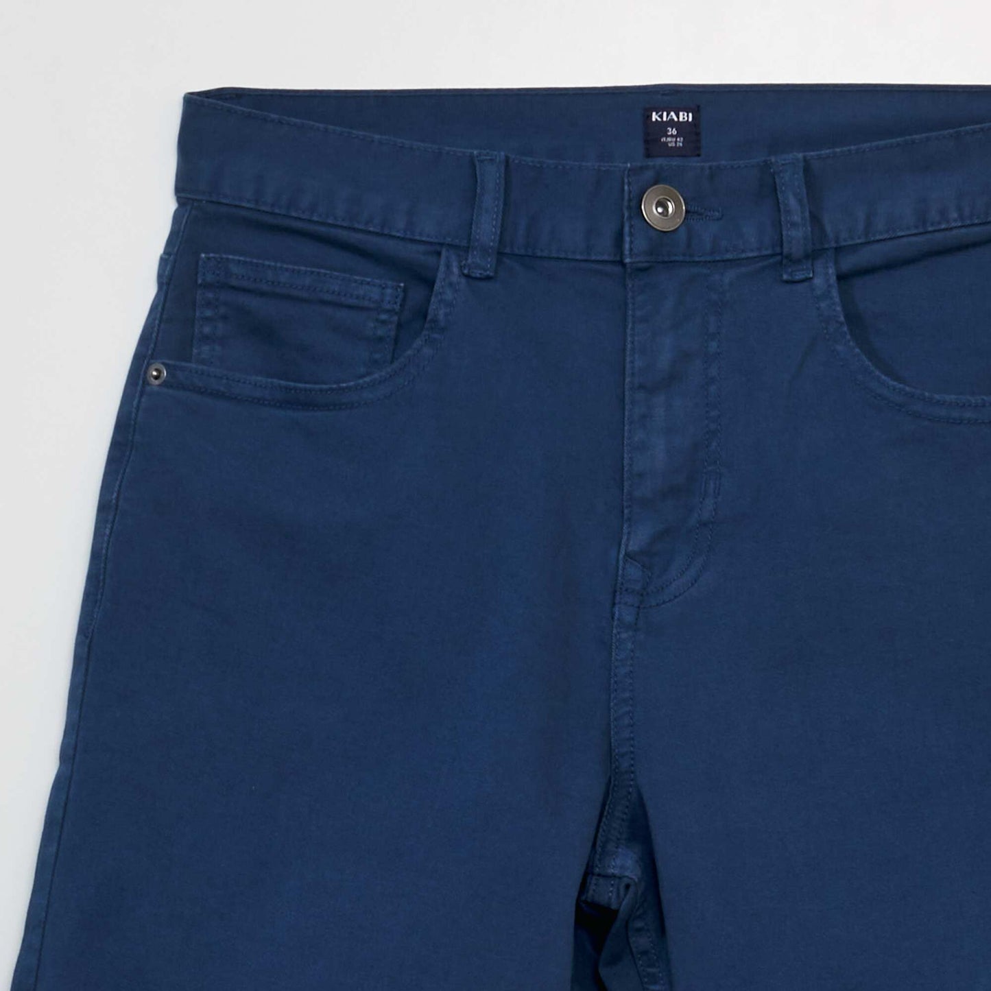 Bermuda chino   5 poches Bleu