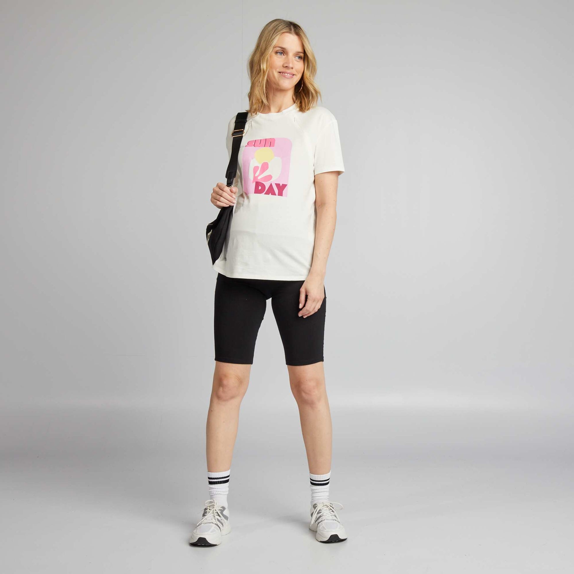 T-shirt d'allaitement ouvertures Blanc