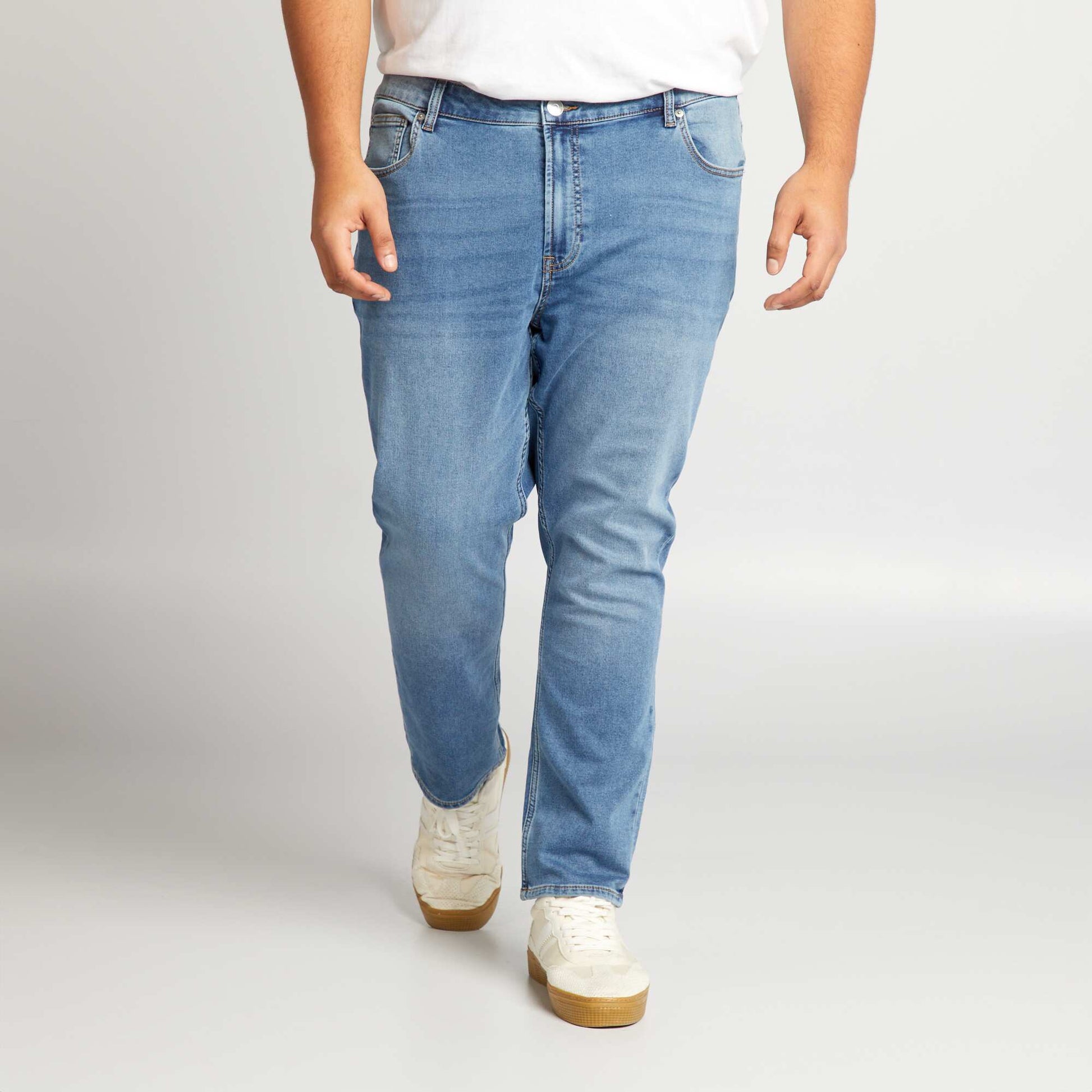 Pantalon denim slim fit BLEU