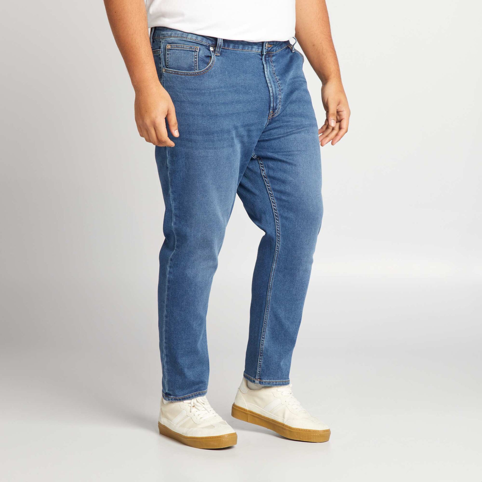 Pantalon denim slim fit BLEU