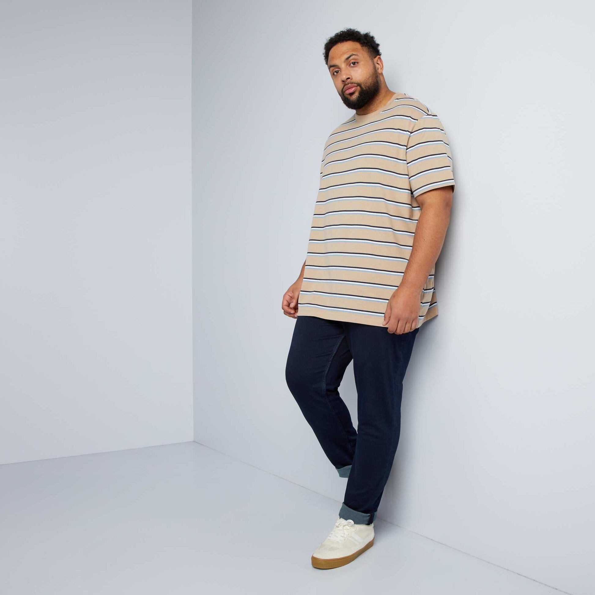 Pantalon denim slim fit BLEU