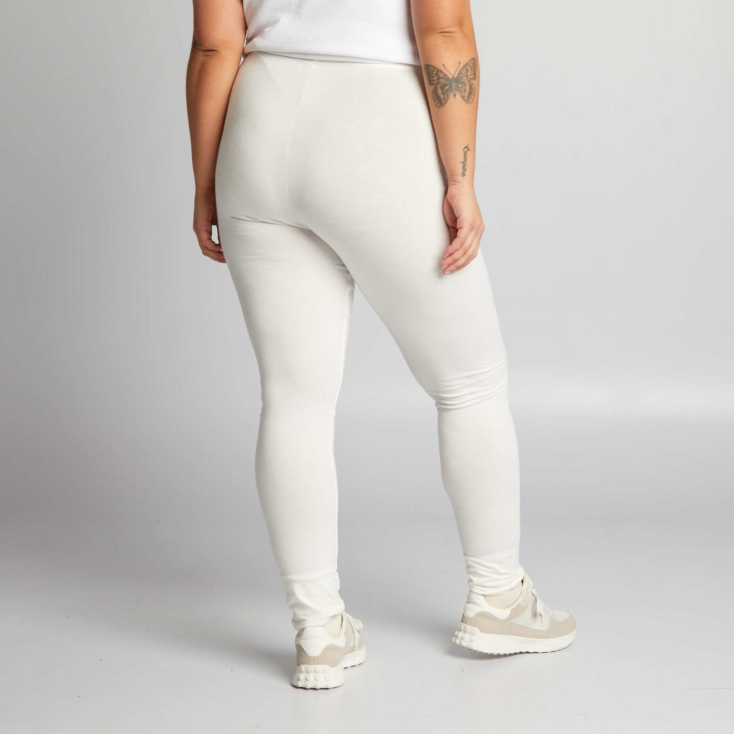 Legging long en coton blanc