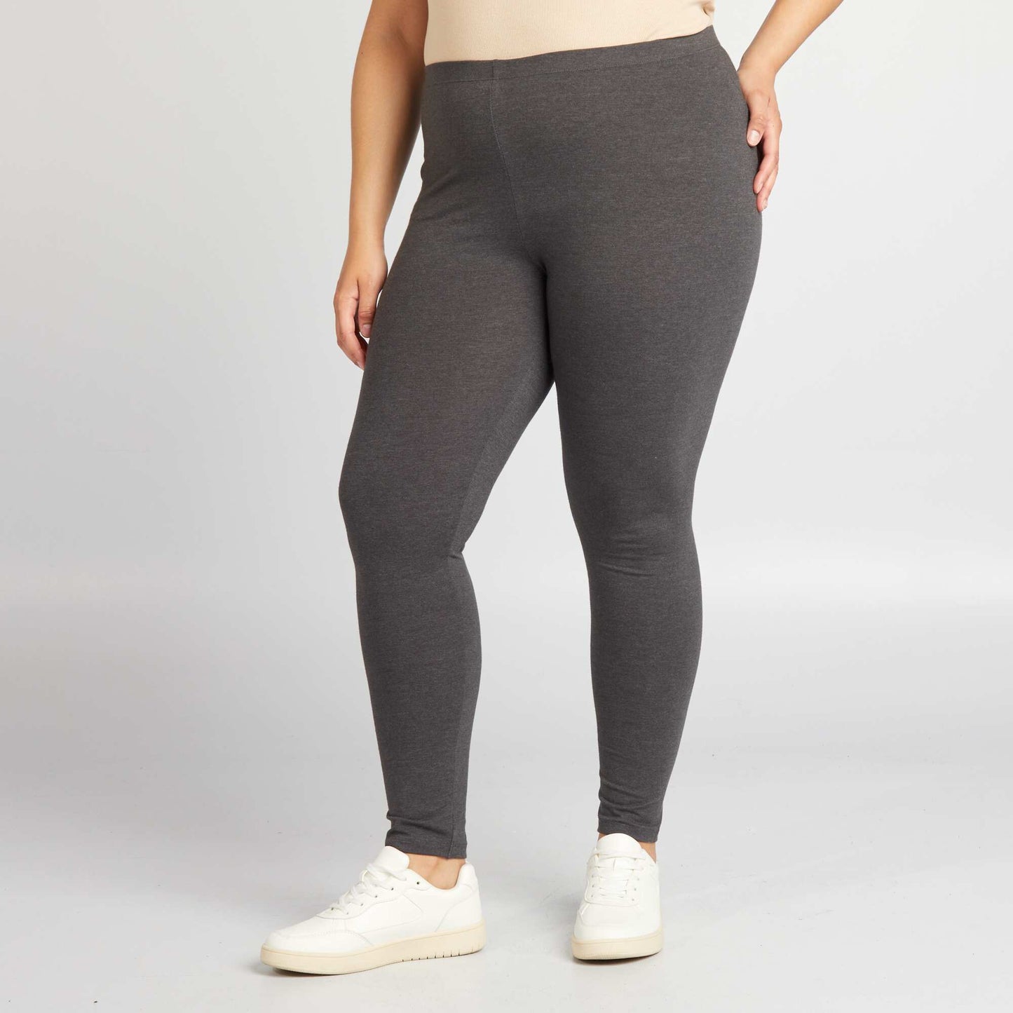 Legging long en coton Gris