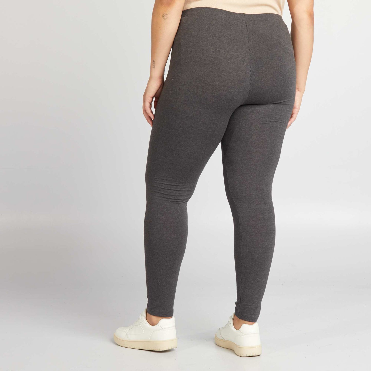 Legging long en coton Gris