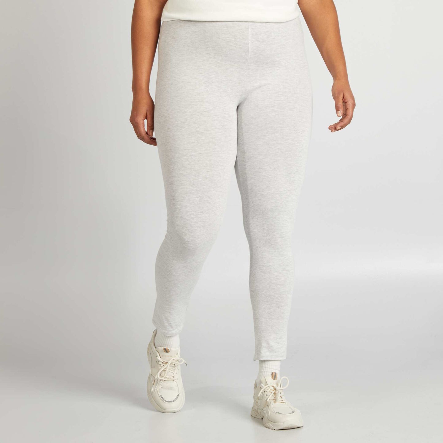 Legging long en coton Gris