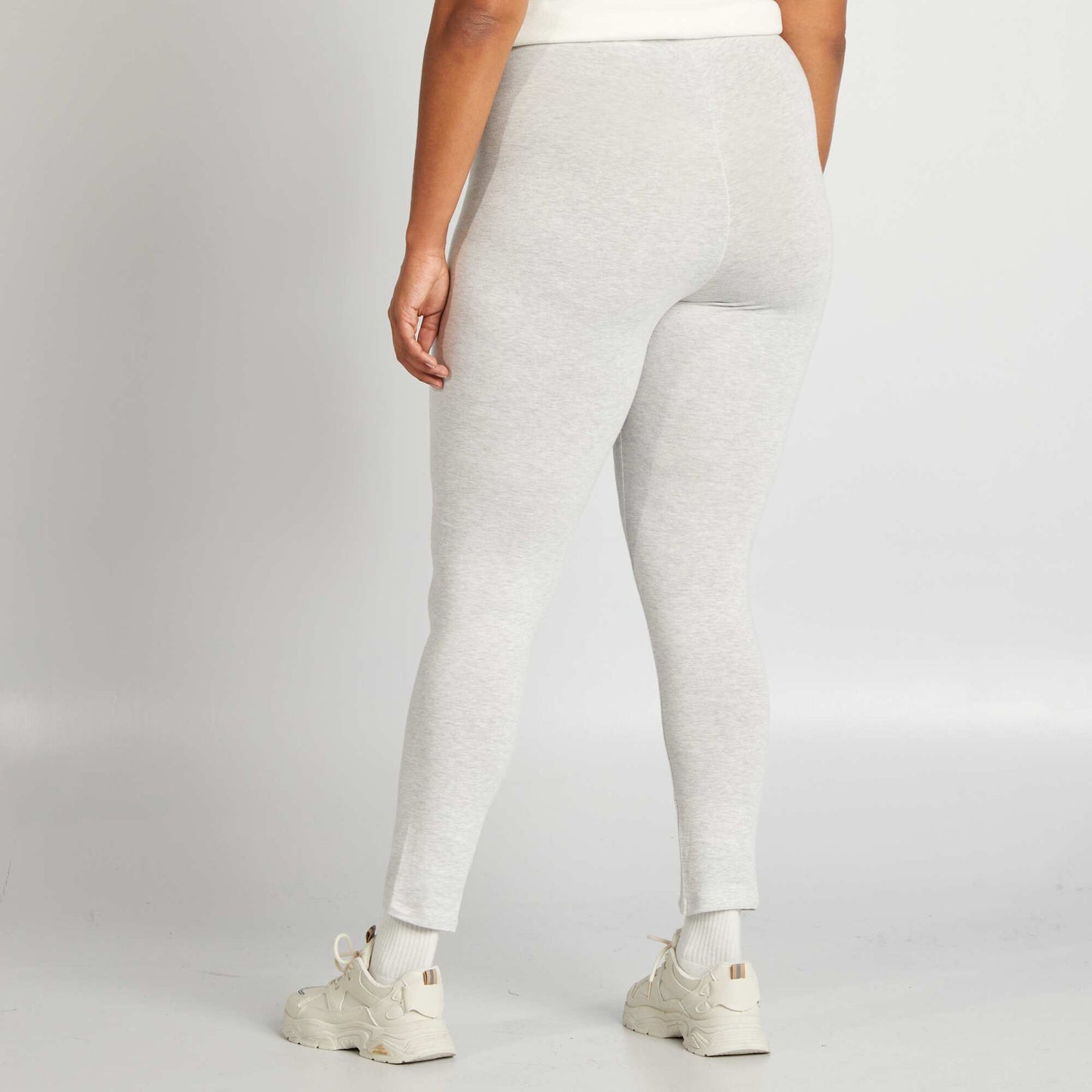 Legging long en coton Gris