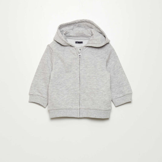 Sweat en molleton   capuche Gris