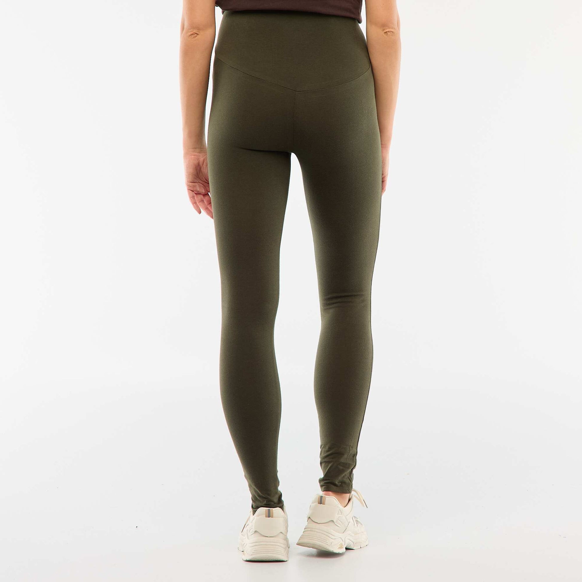Legging grossesse long en jersey uni KAKI