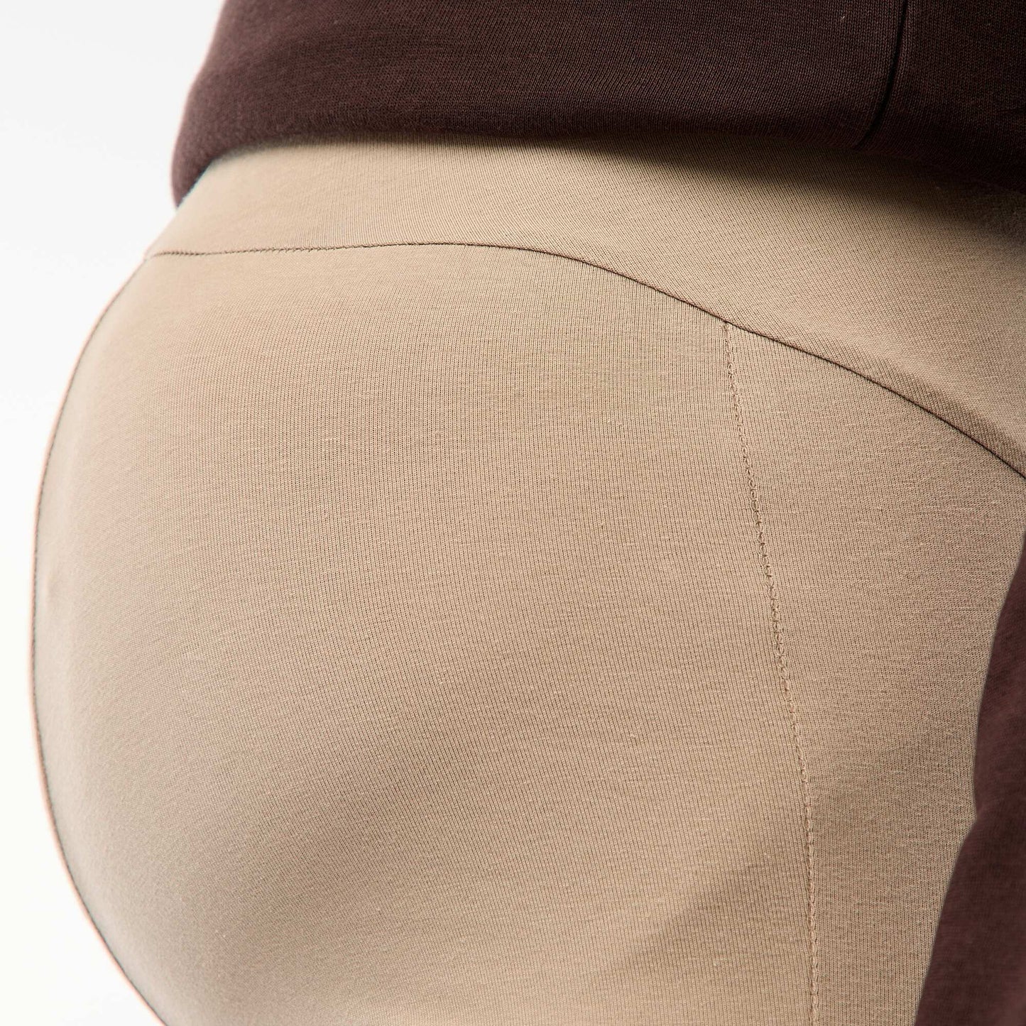 Legging grossesse long en jersey uni BEIGE