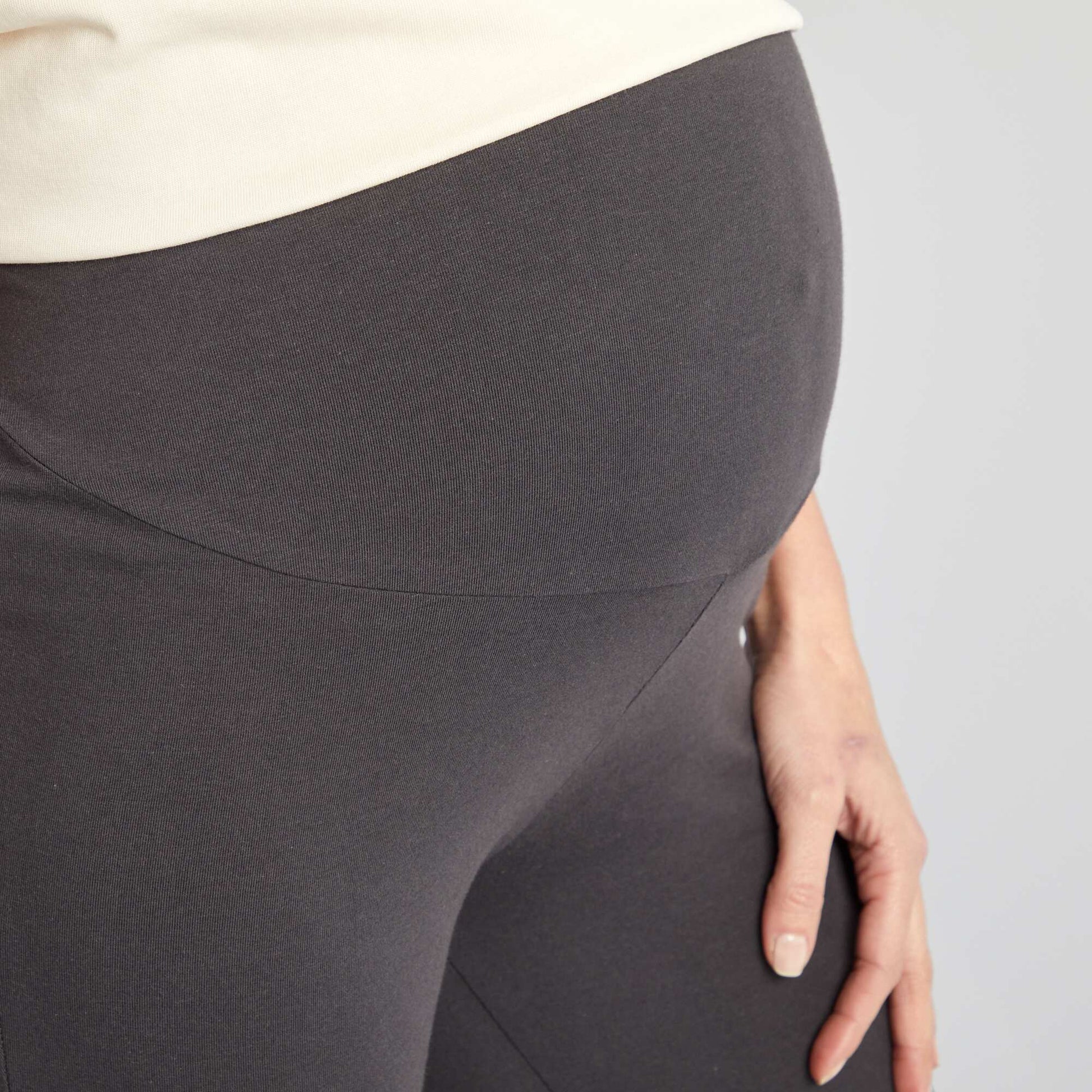 Legging grossesse long en jersey uni NOIR