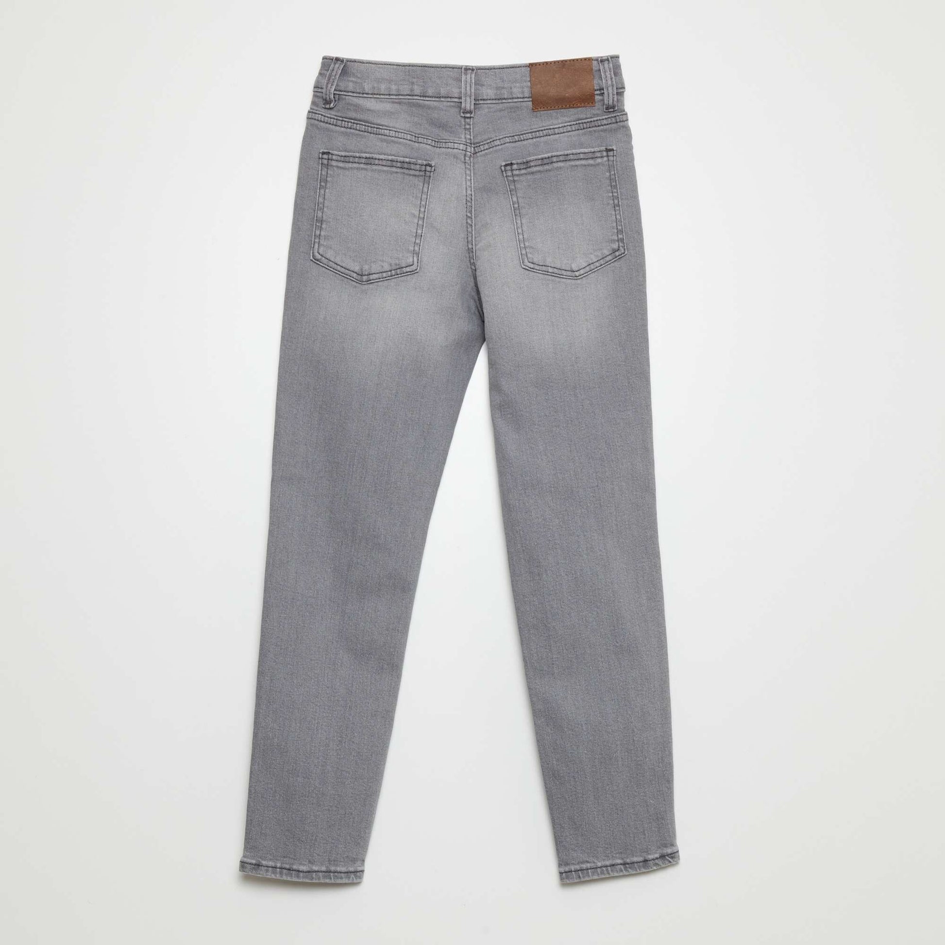 Jean slim taille ajustable GRIS CLAIR