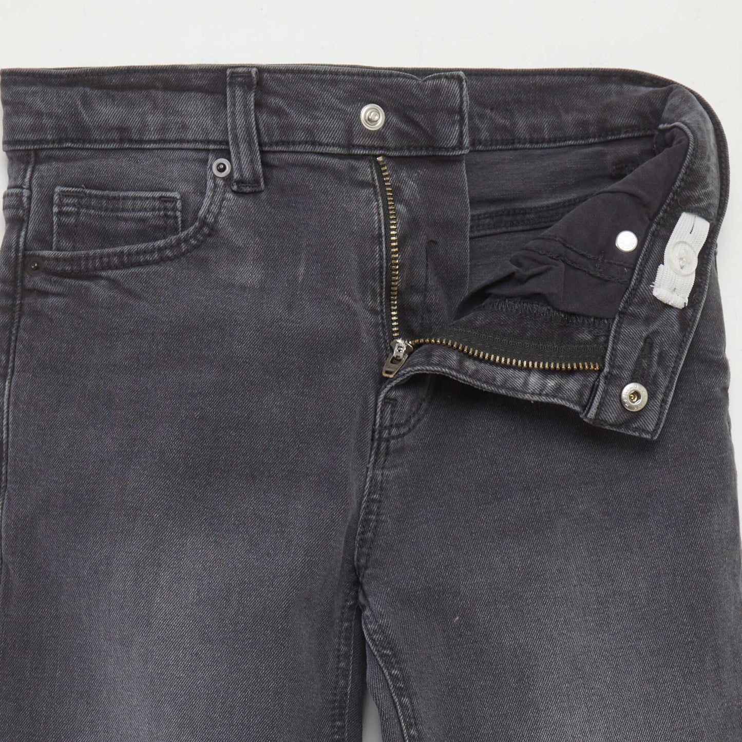 Jean slim taille ajustable Noir