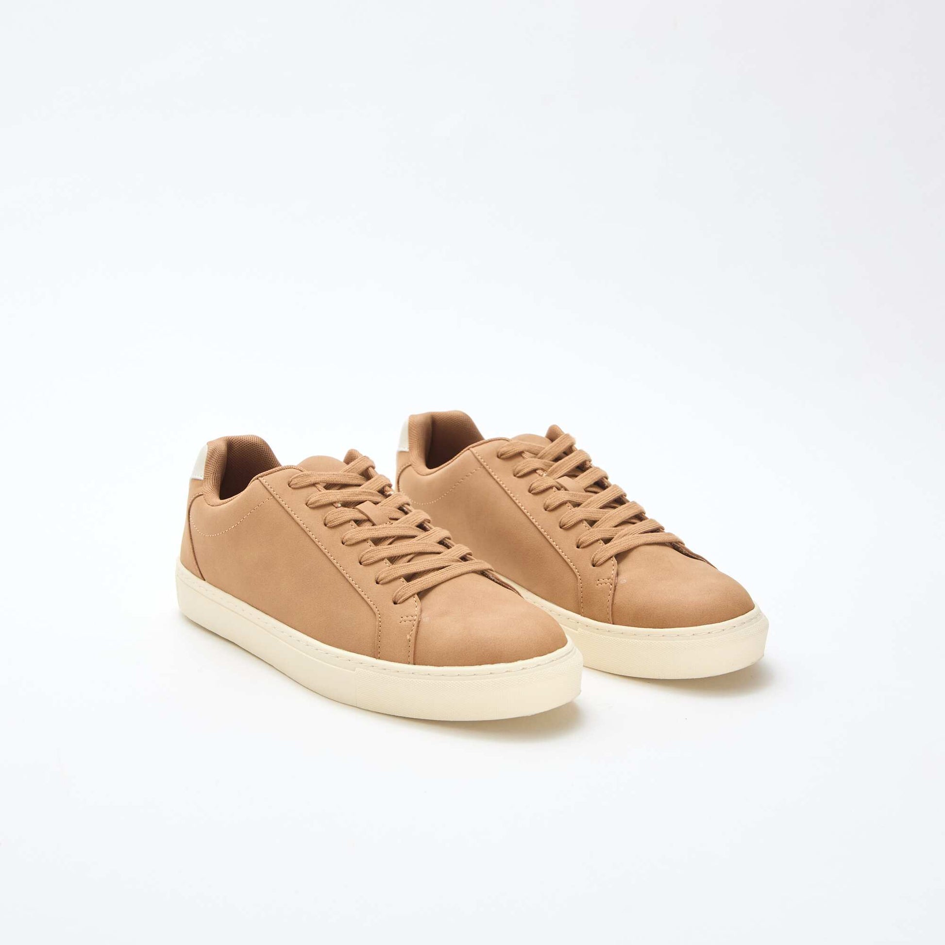 Baskets basses texturées BEIGE