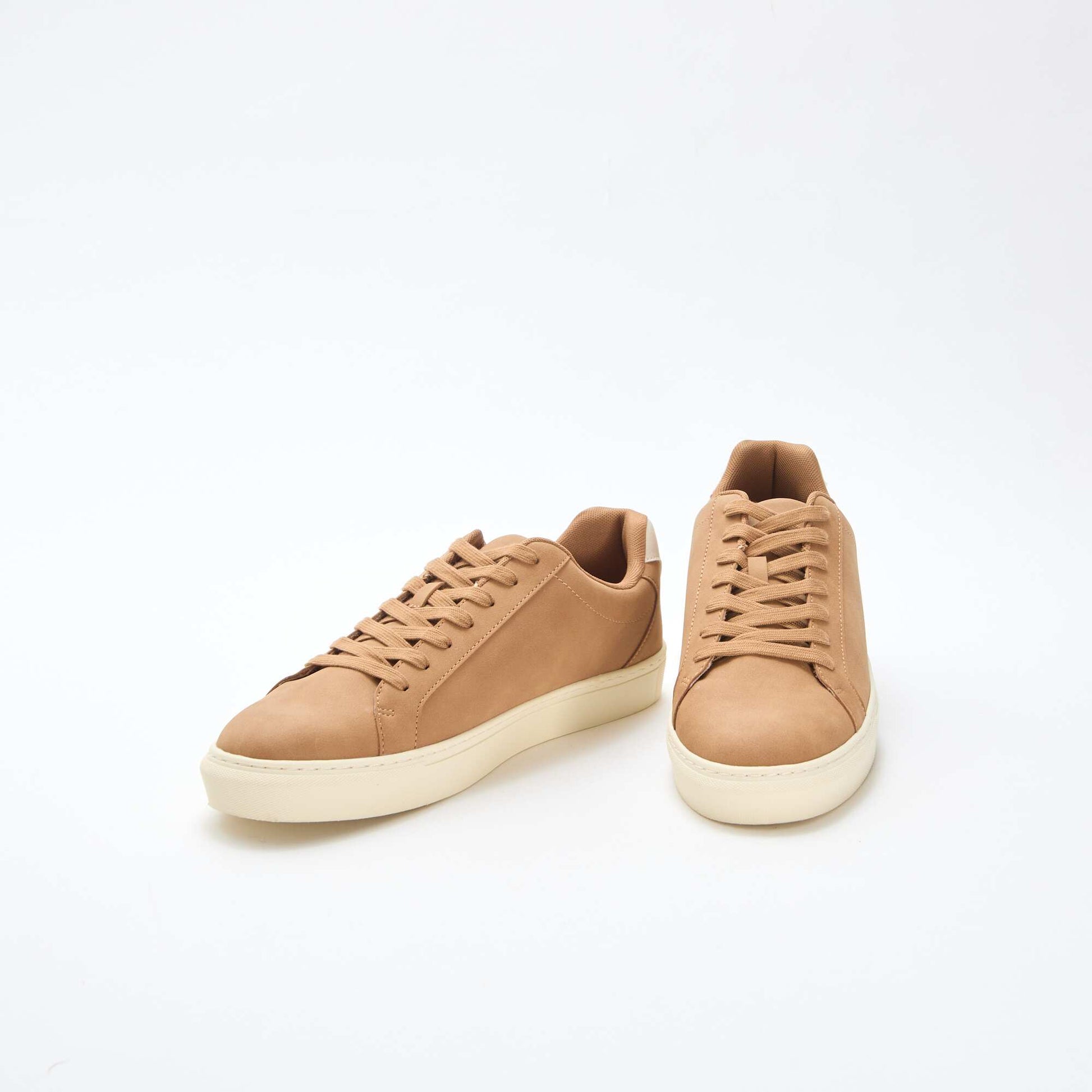 Baskets basses texturées BEIGE