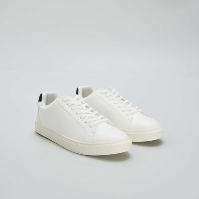 Baskets basses texturées BLANC
