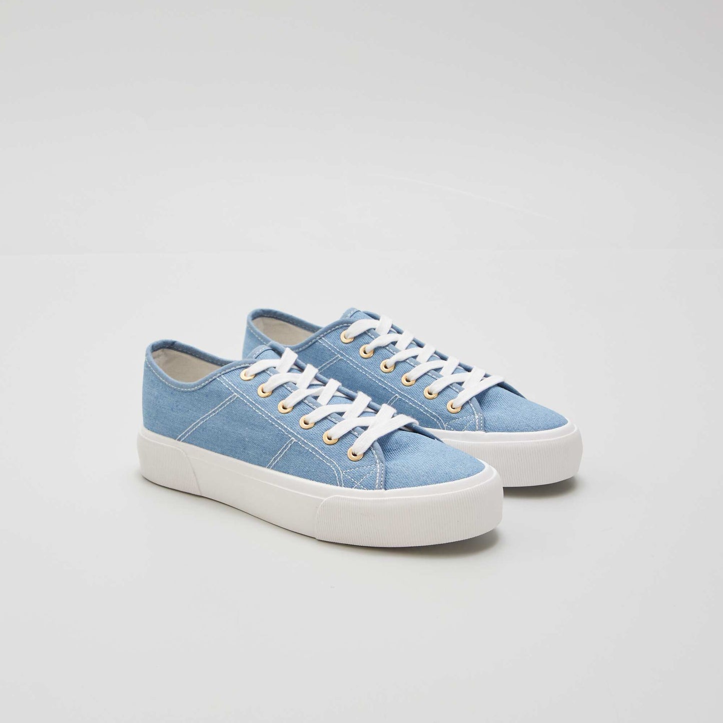 Baskets basses en denim Denim