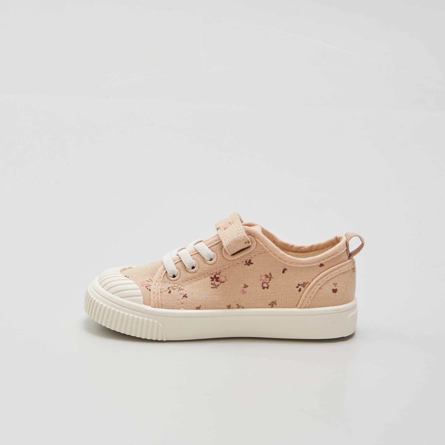 Baskets en toile avec scratchs Fleuri