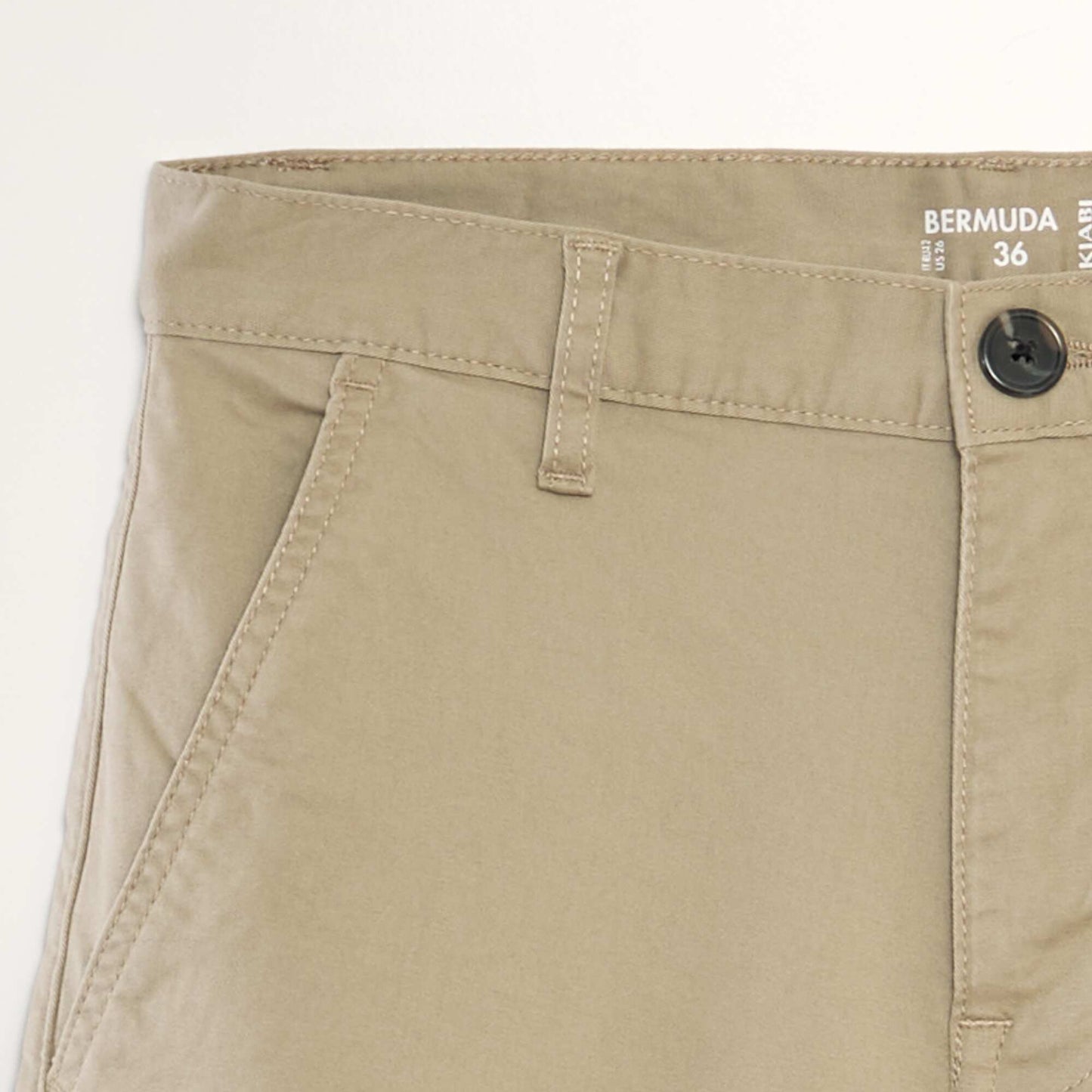 Bermuda chino uni Beige