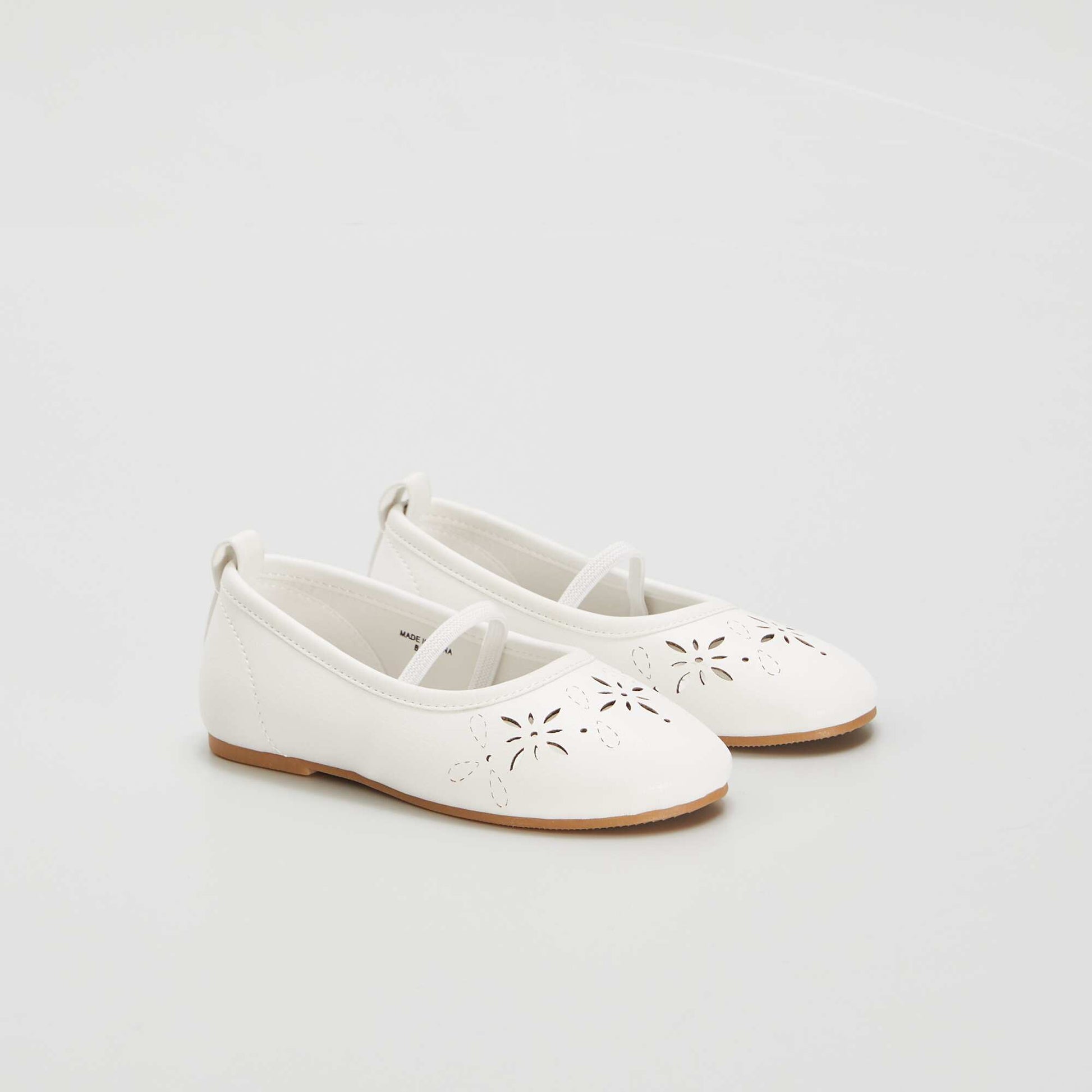 Ballerines ajour es Blanc cass