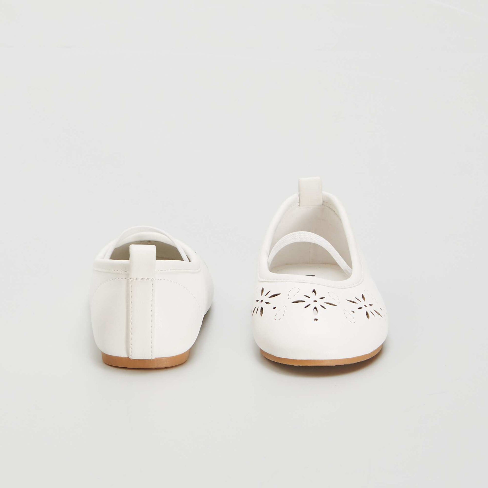 Ballerines ajour es Blanc cass