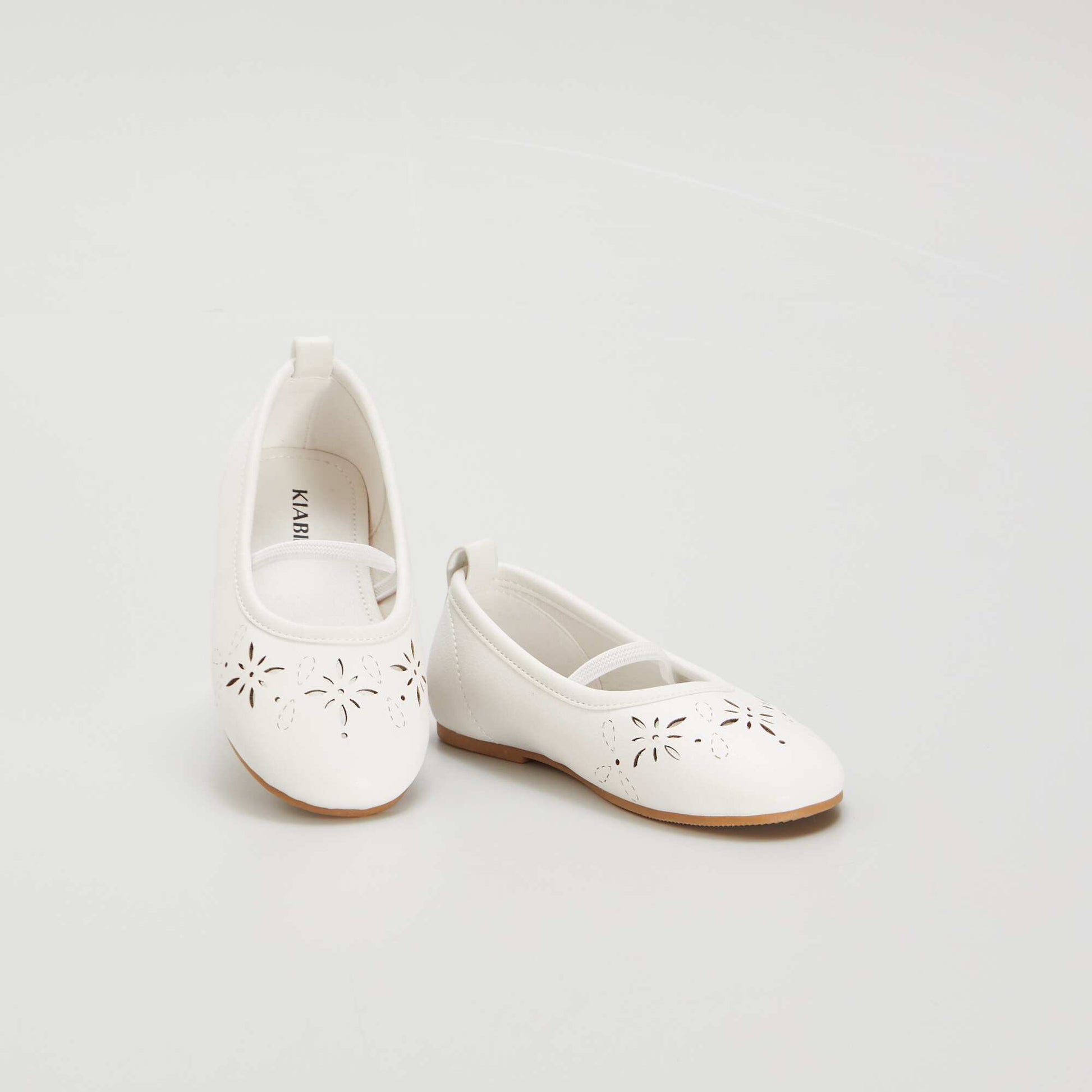 Ballerines ajour es Blanc cass