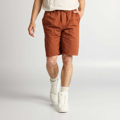 Bermuda chino avec taille lastiqu e Marron