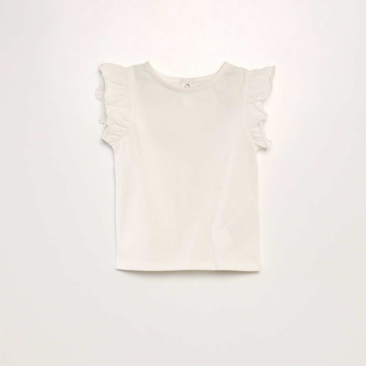 T-shirt   volants blanc