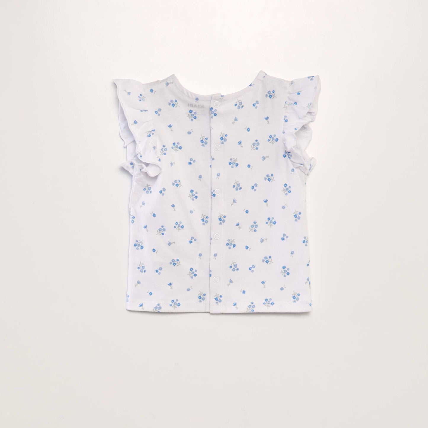 T-shirt   volants Blanc fleur