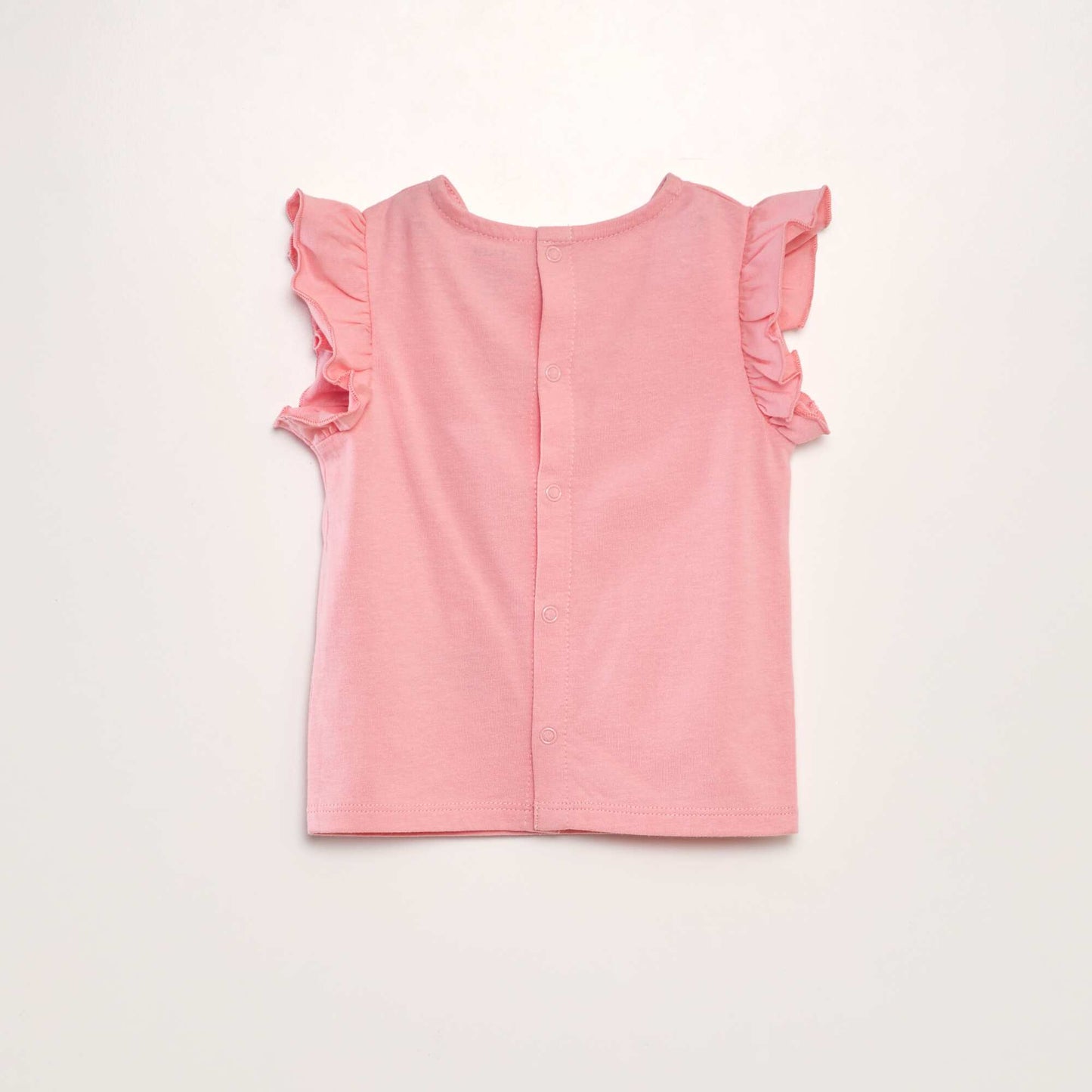 T-shirt   volants Rose clair