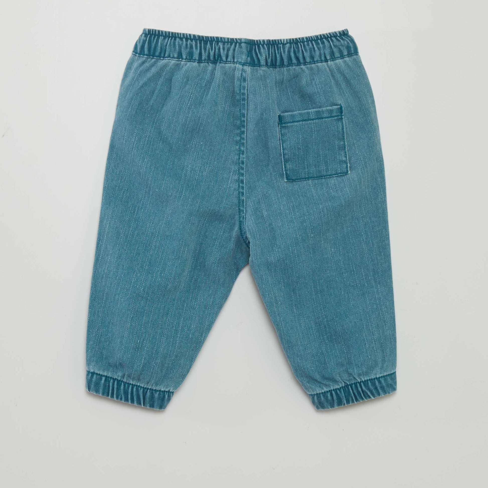 Pantalon paperbag en jean Bleu