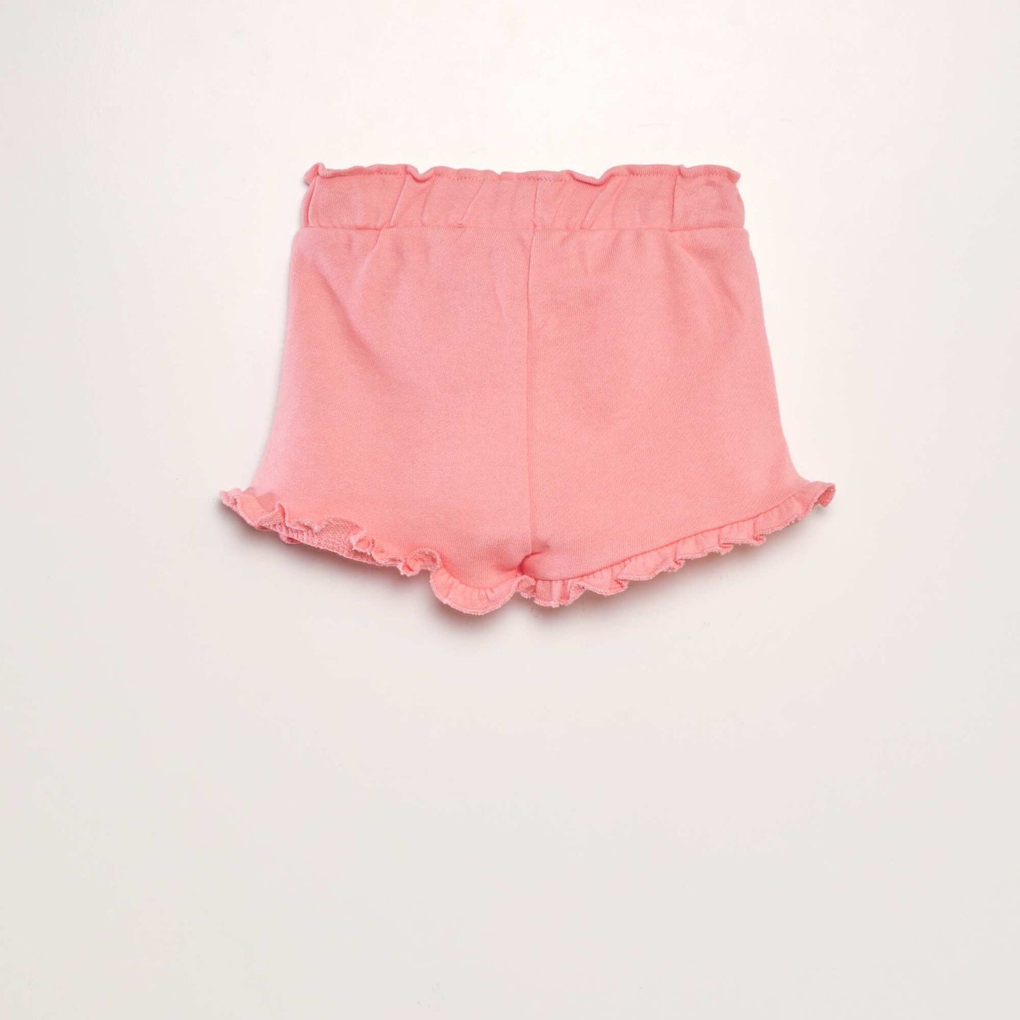 Short en molleton avec volants Rose