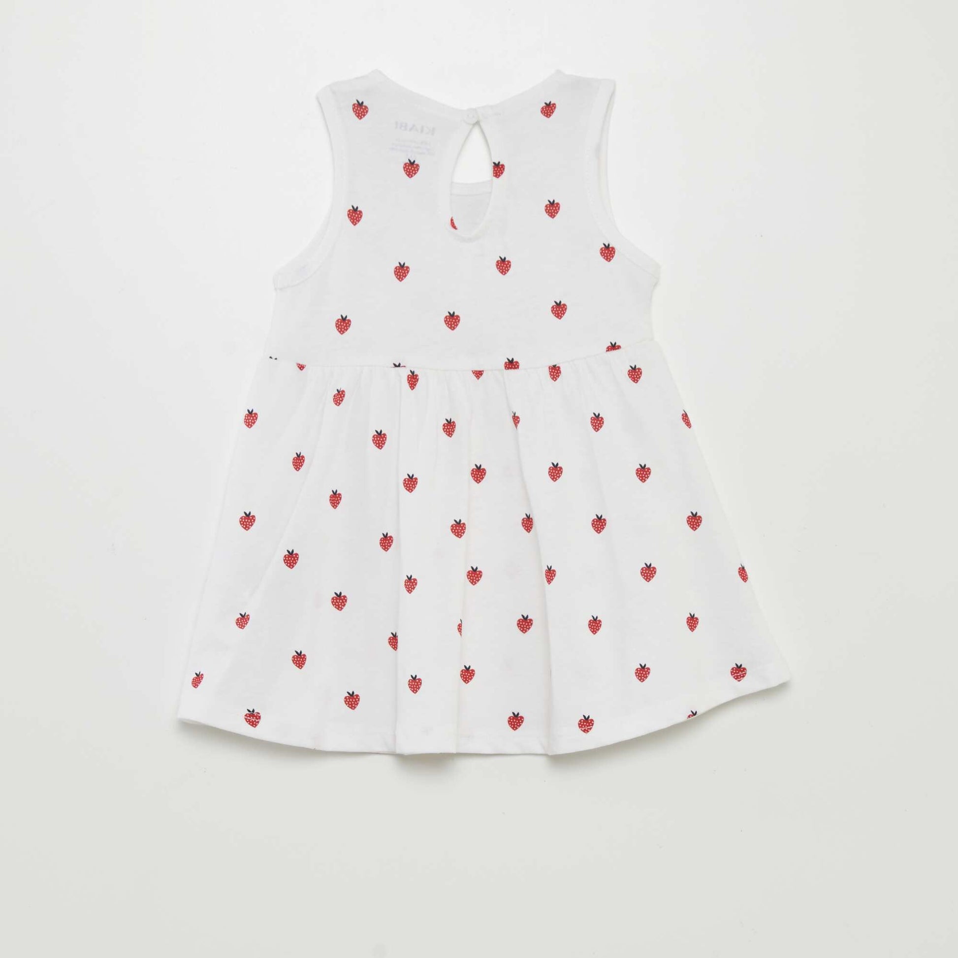 Robe sans manches motif Blanc