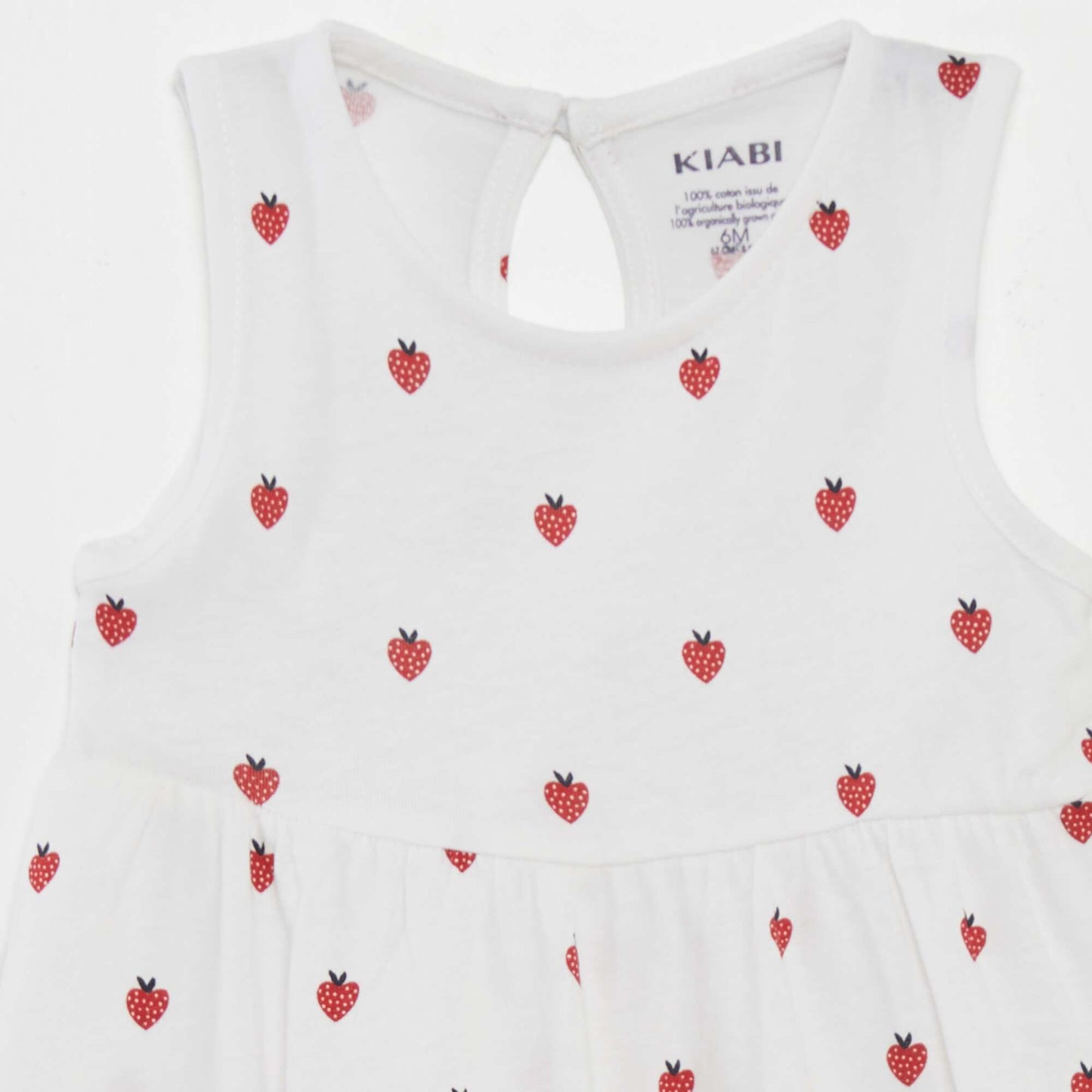 Robe sans manches motif Blanc