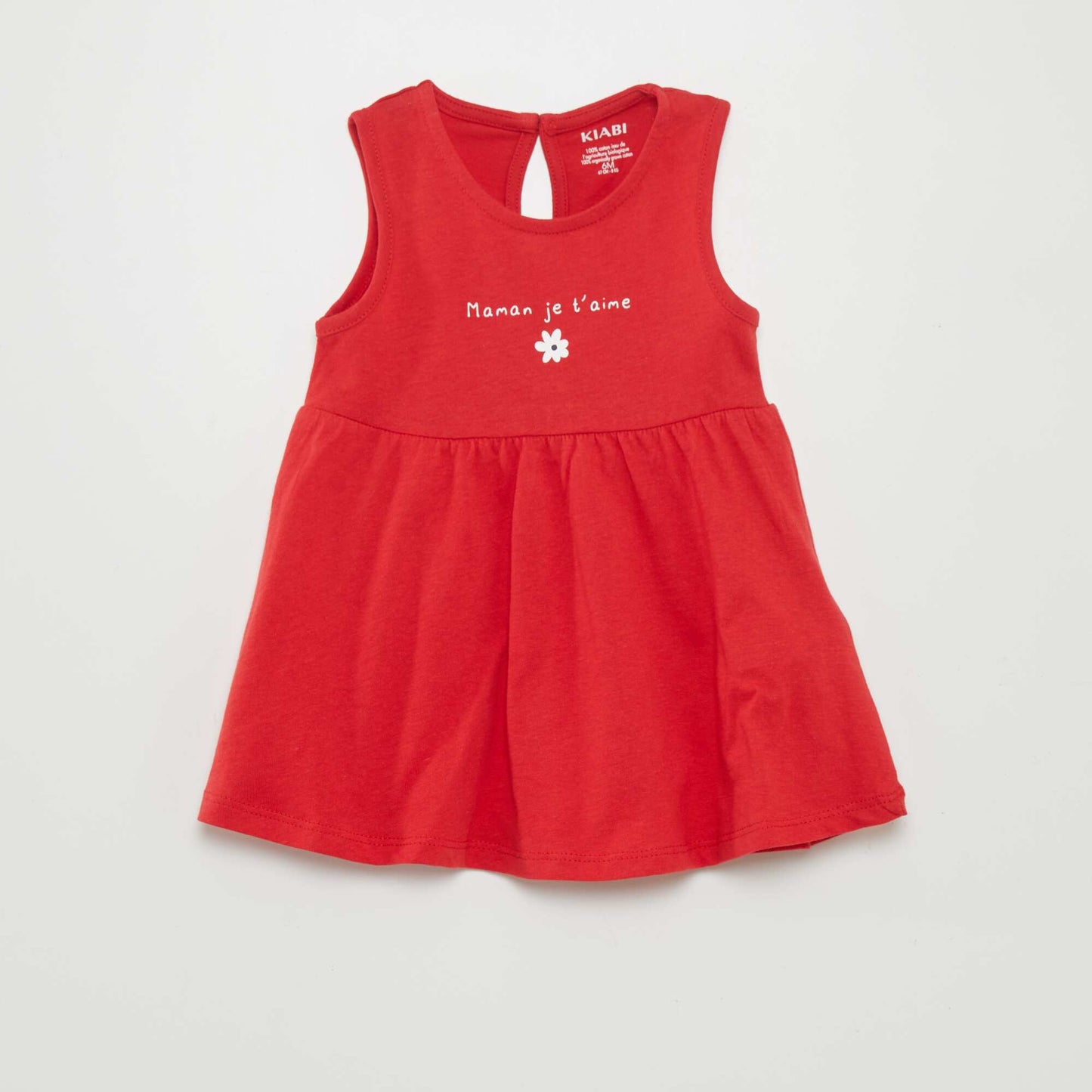 Robe sans manches motif Rouge