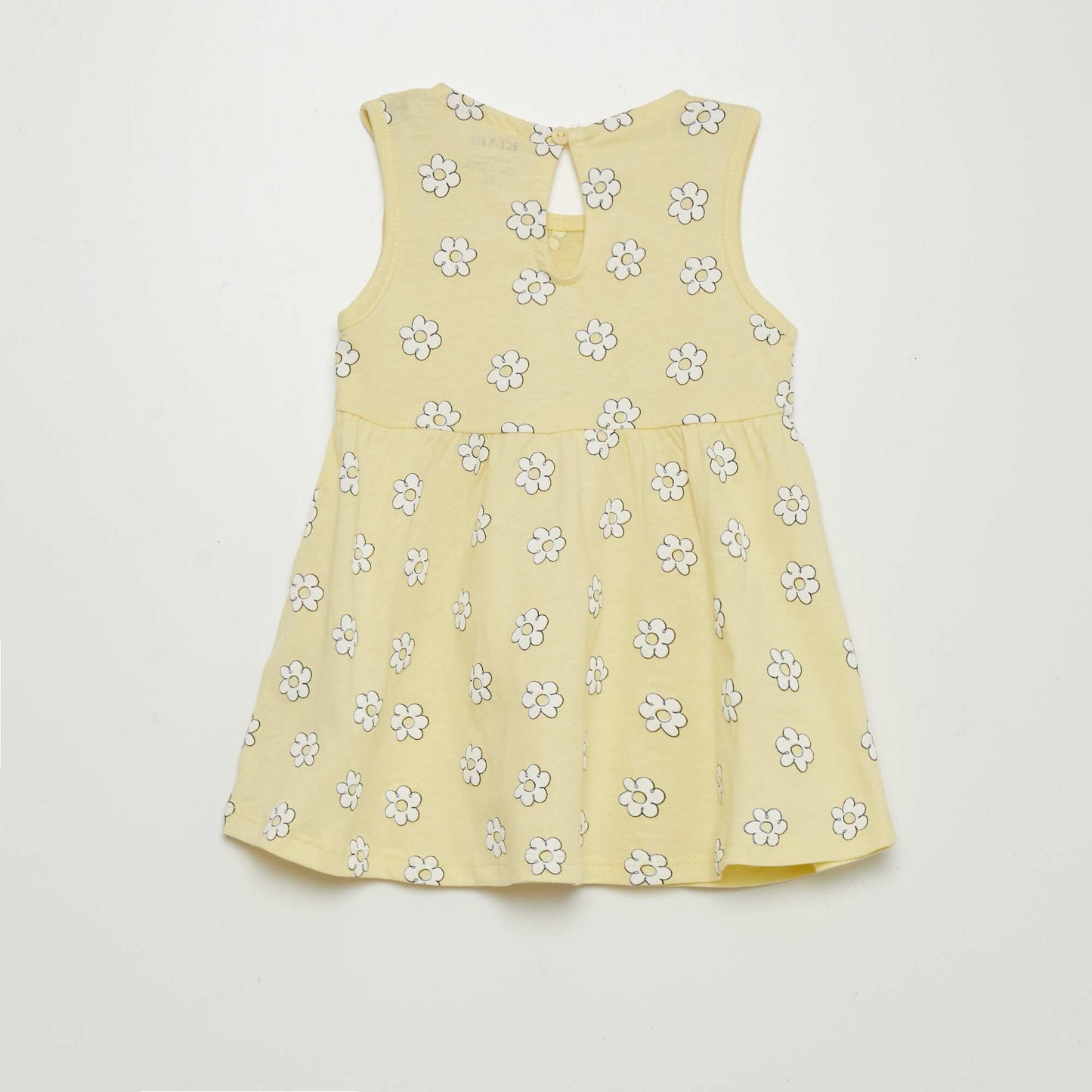 Robe sans manches motif JAUNE