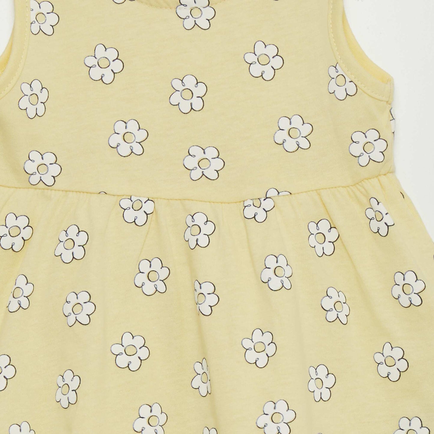 Robe sans manches motif JAUNE