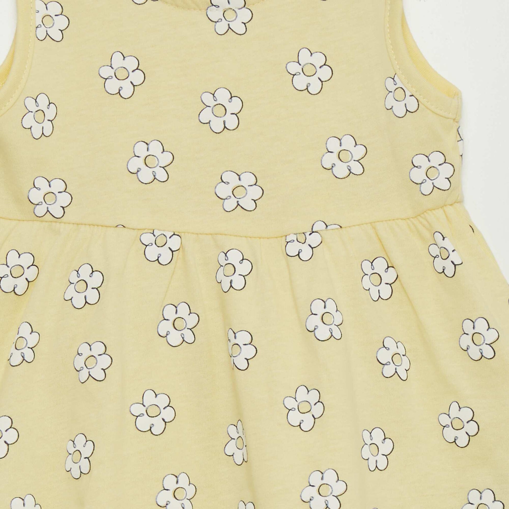 Robe sans manches motif JAUNE