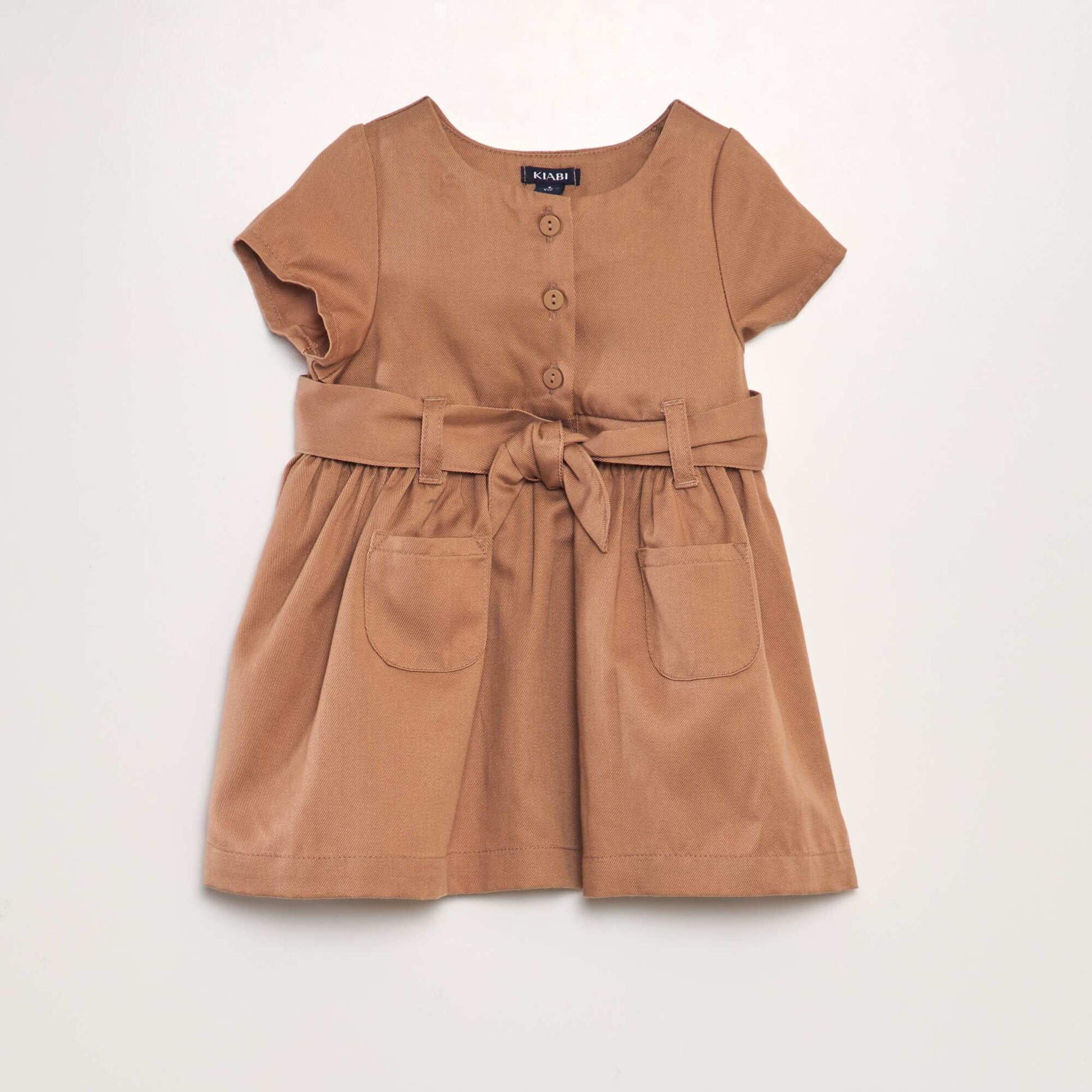 Robe en lyocell vas e Marron