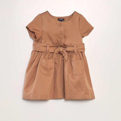 Robe en lyocell vas e Marron