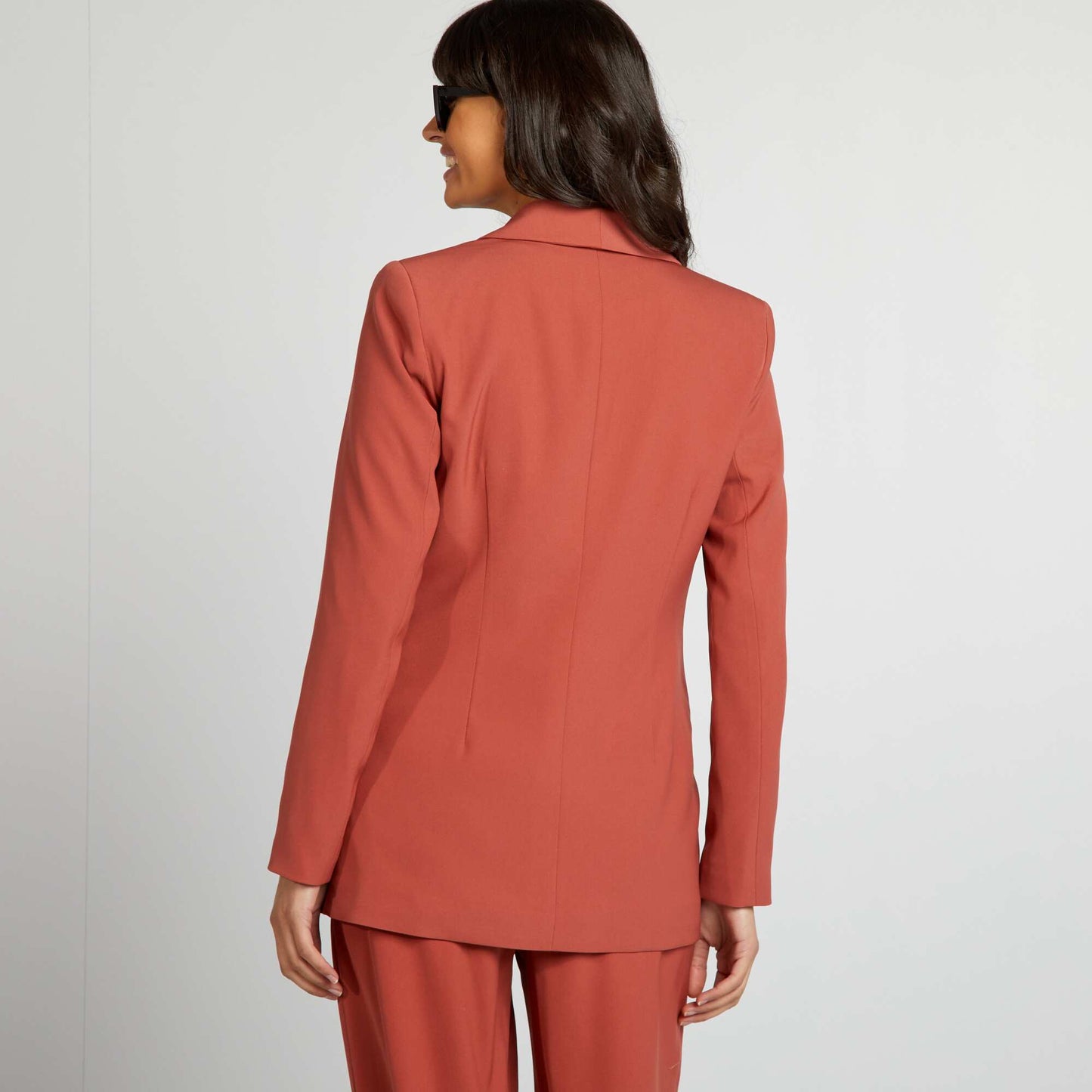 Veste de tailleur cintrée Rouge