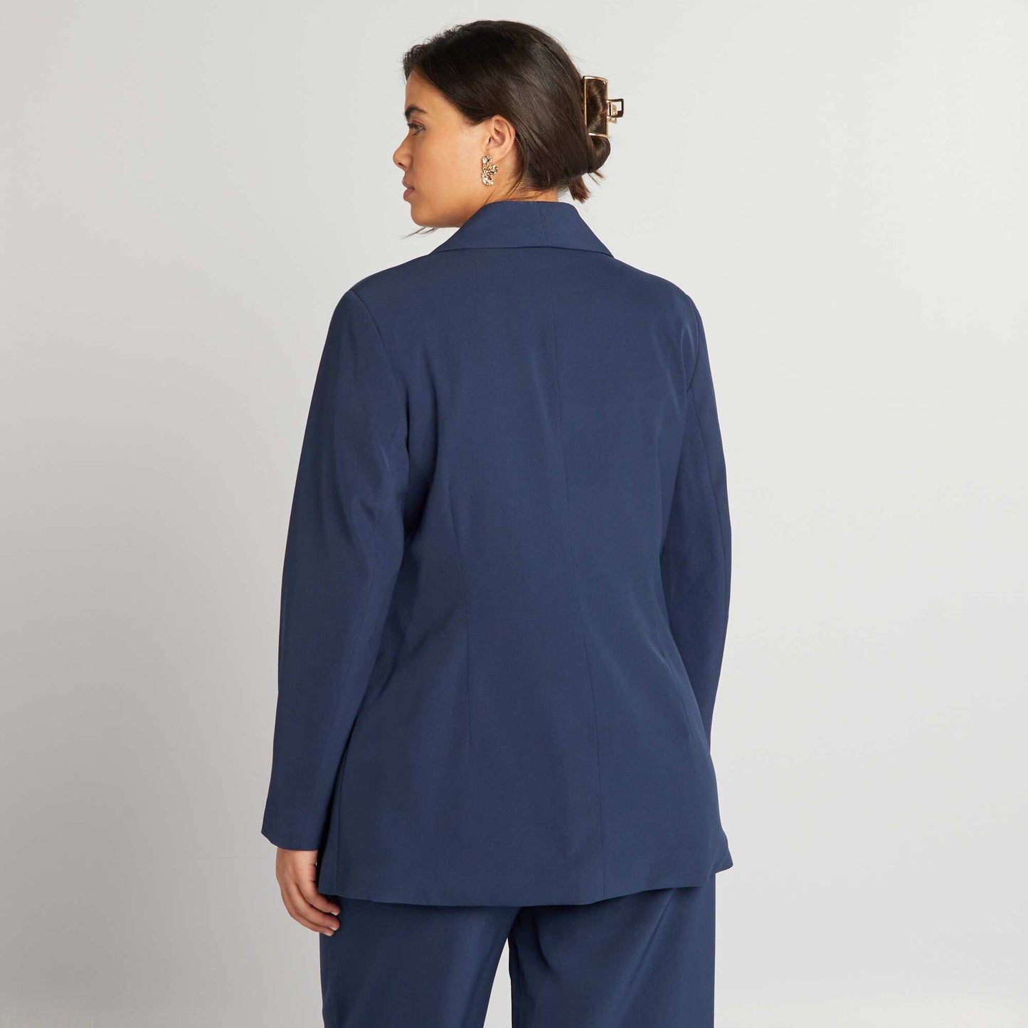 Veste de tailleur mi-longue Bleu marine