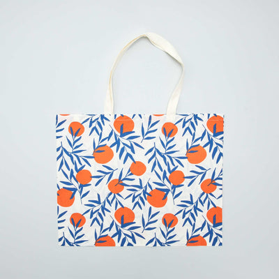 Totebag en tissu Beige/rouge