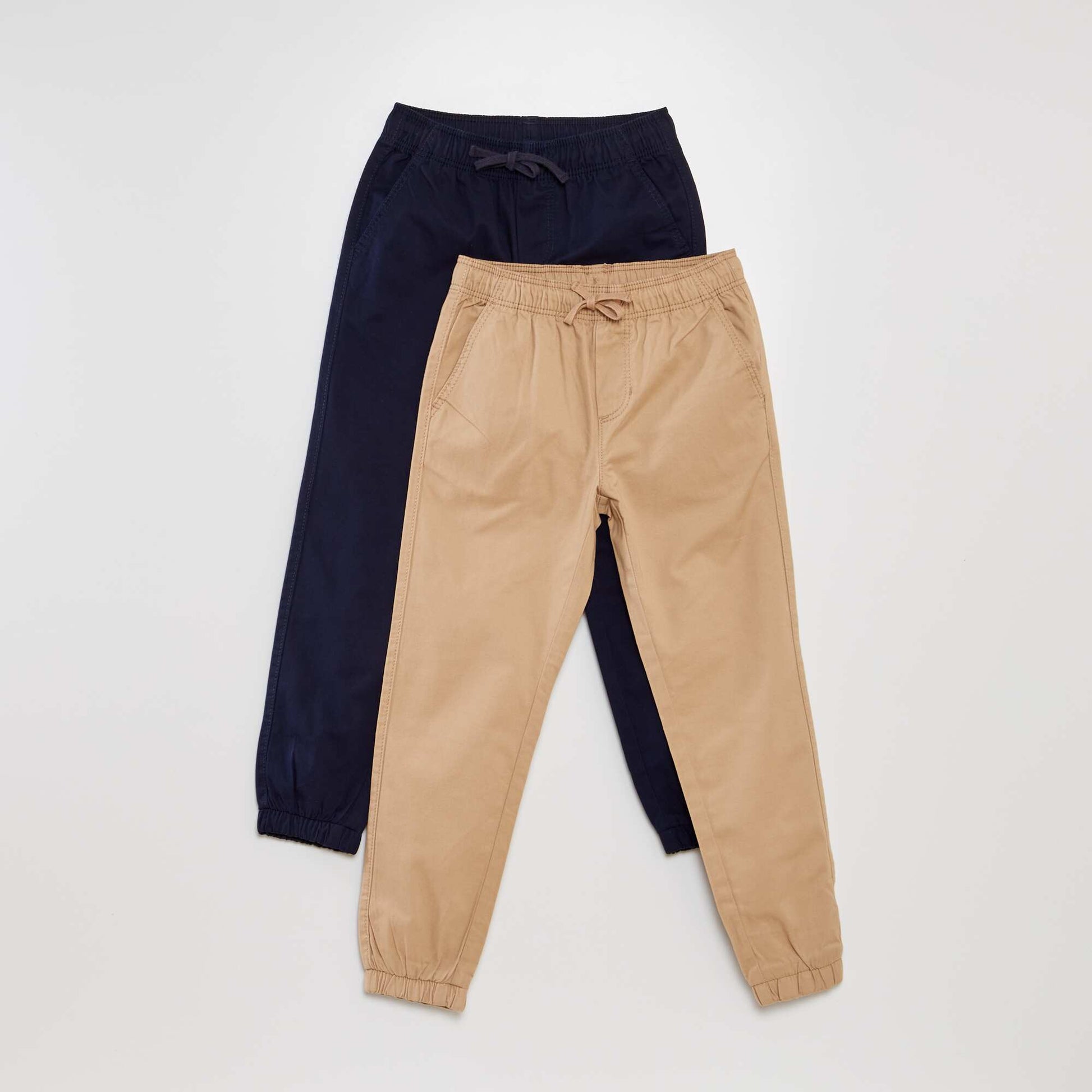 Lot de pantalons jogger - 2 pièces MARINE/BEIGE