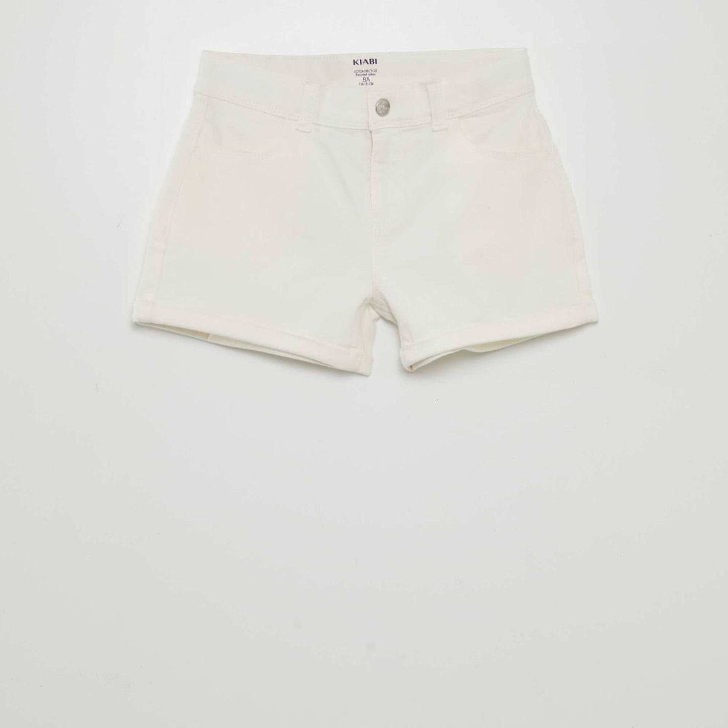 Short en twill blanc